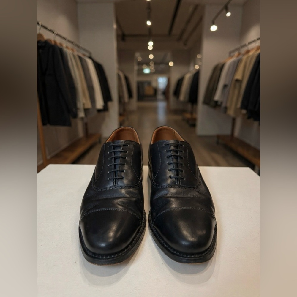 Allen Edmonds Black Cap Toe Oxford Dress Shoes Men’s Size 9 Leather USA Classic